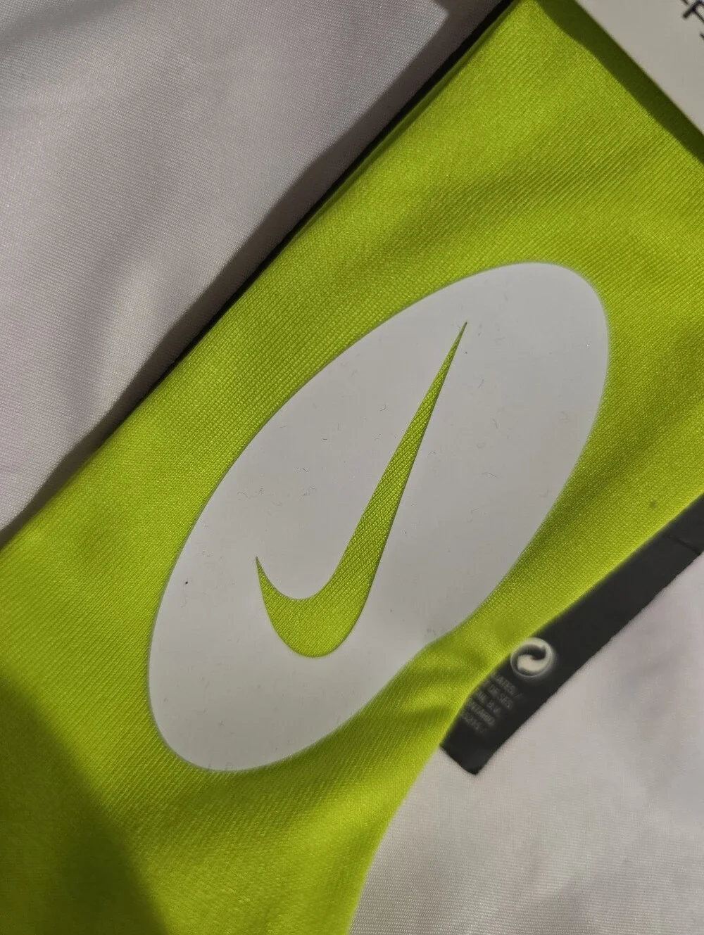 NWT Nike Dri-fit Fury Headband Youth Unisex OSFM Yellow Green